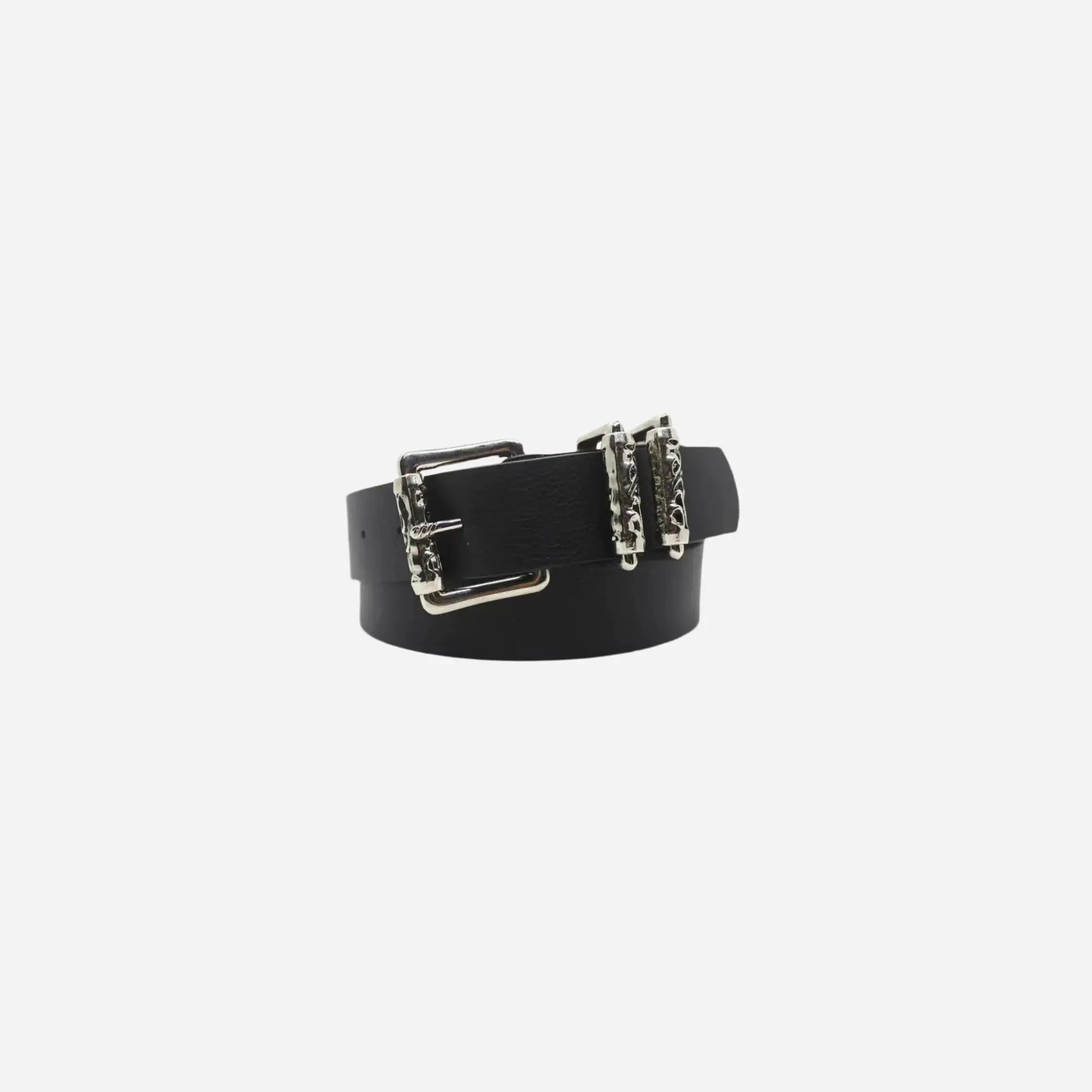 French Gothic Design Buckle Leather Belt Hominus Denim
