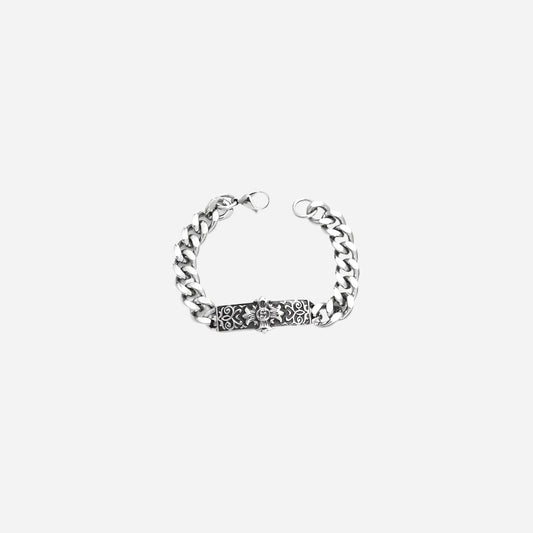 French Gothic Stainless Steel Link Bracelet Hominus Denim