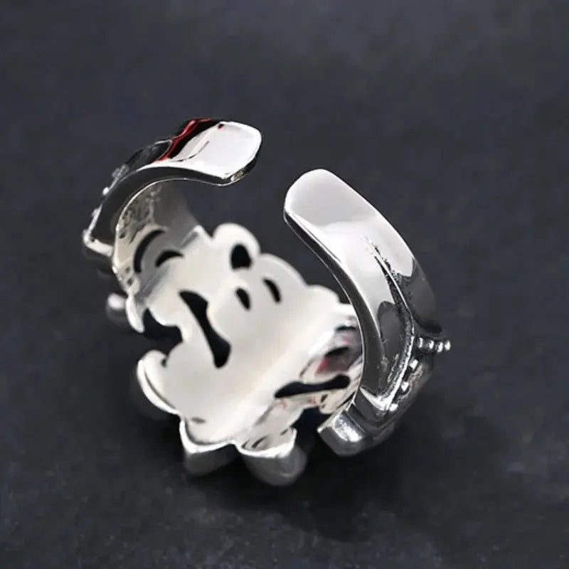 Genuine S925 Sterling Silver Rings for Women Men New Fashion Relief Hollow Eternal Rattan Cross Punk Jewelry Wholesale Hominus Denim