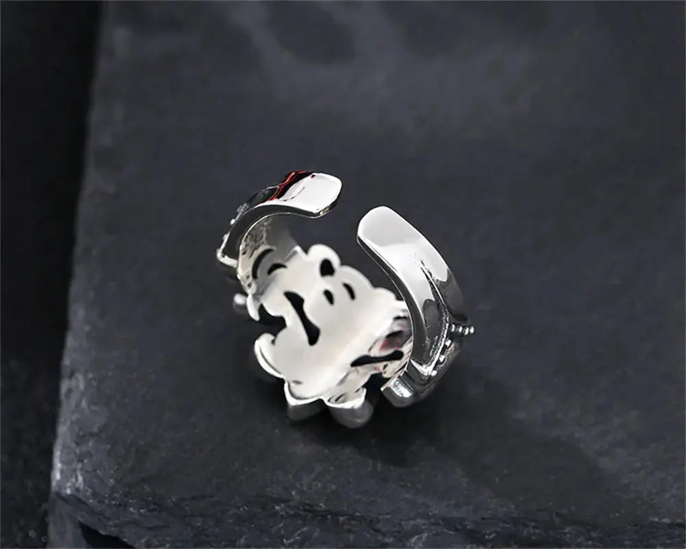 Genuine S925 Sterling Silver Rings for Women Men New Fashion Relief Hollow Eternal Rattan Cross Punk Jewelry Wholesale Hominus Denim