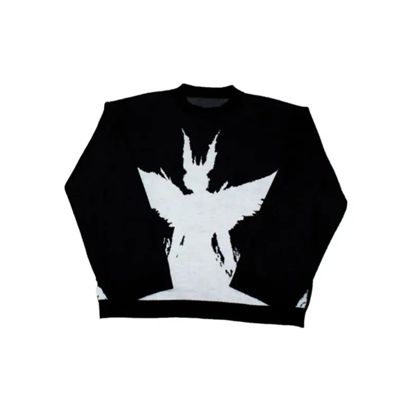 Gothic Portrait Print Design Sweater Knit - Hominus Denim