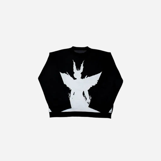 Gothic Portrait Print Design Sweater Knit Hominus Denim