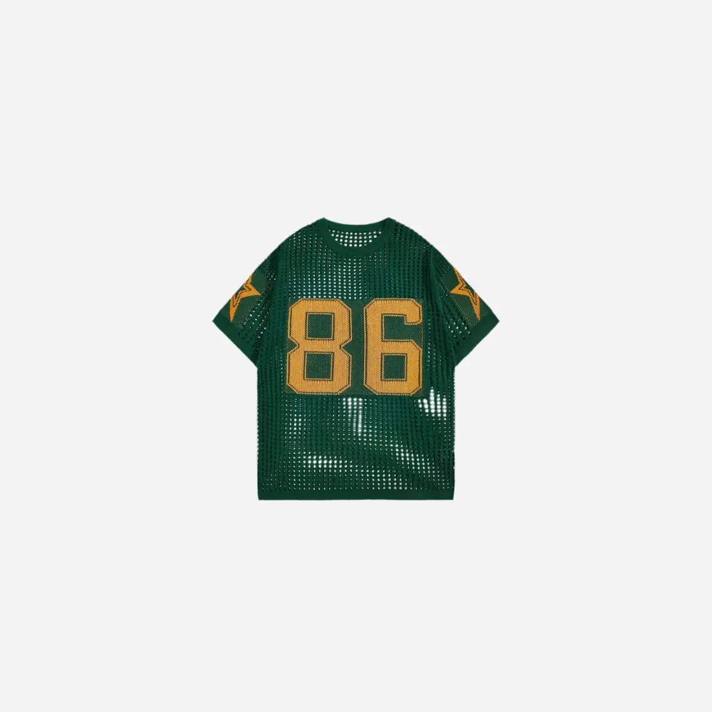 Green Vintage Streetwear Knitted Jersey Tee Hominus Denim