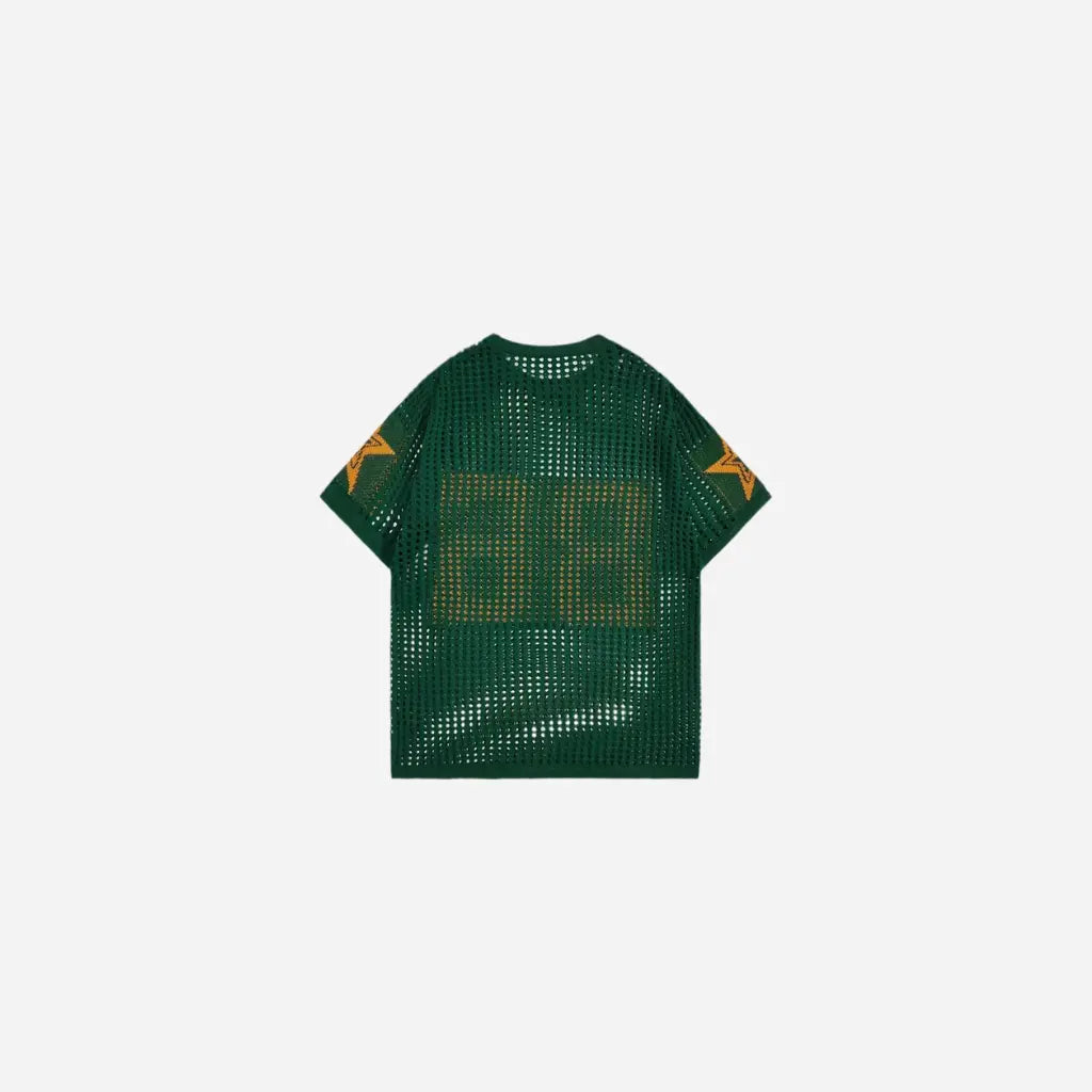 Green Vintage Streetwear Knitted Jersey Tee Hominus Denim