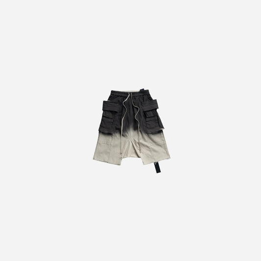 Grunge Gradient Washed Cargo Short Hominus Denim