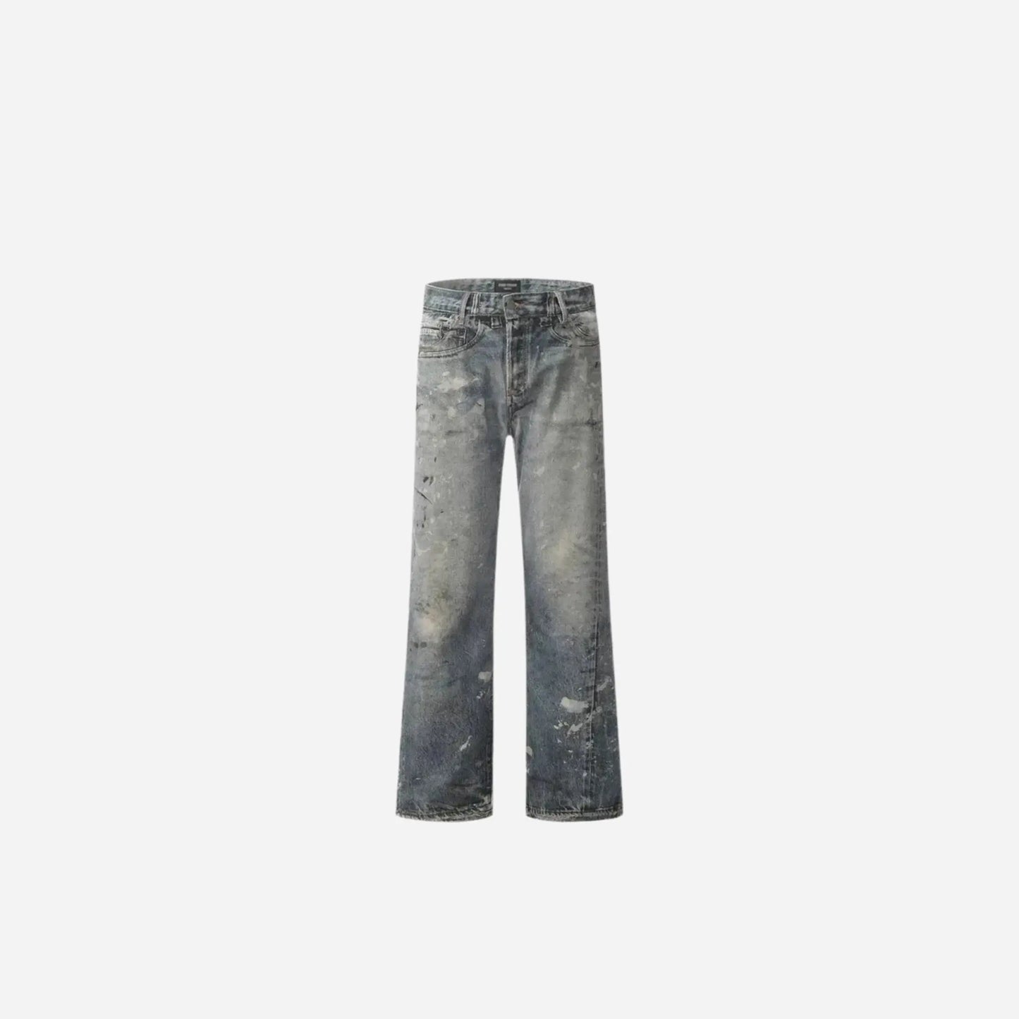 Grunge Splash Ink Washed Distressed Jean Hominus Denim