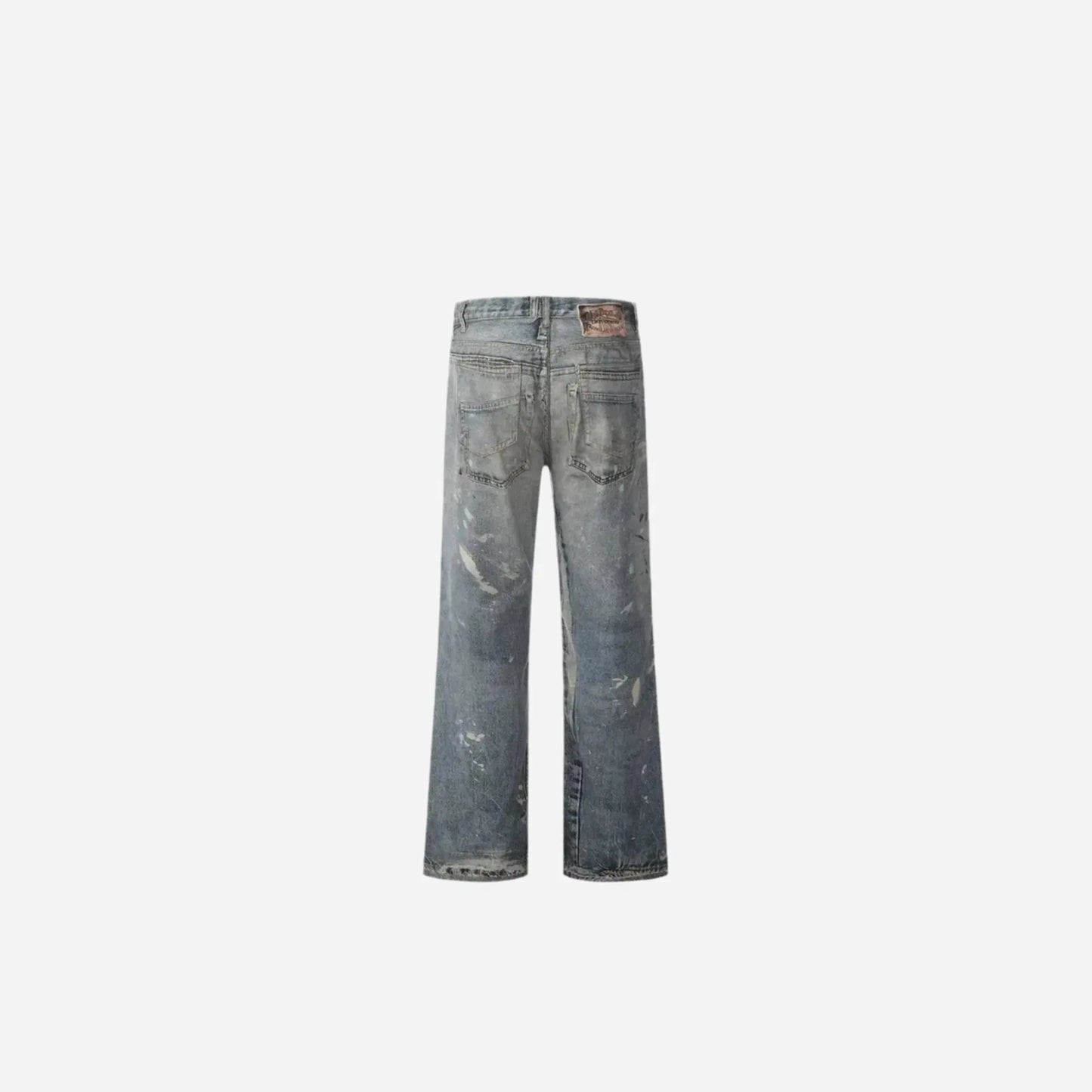 Grunge Splash Ink Washed Distressed Jean Hominus Denim
