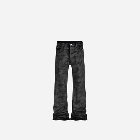 Hand Brushed Sparkling Slim Flare Jean Hominus Denim