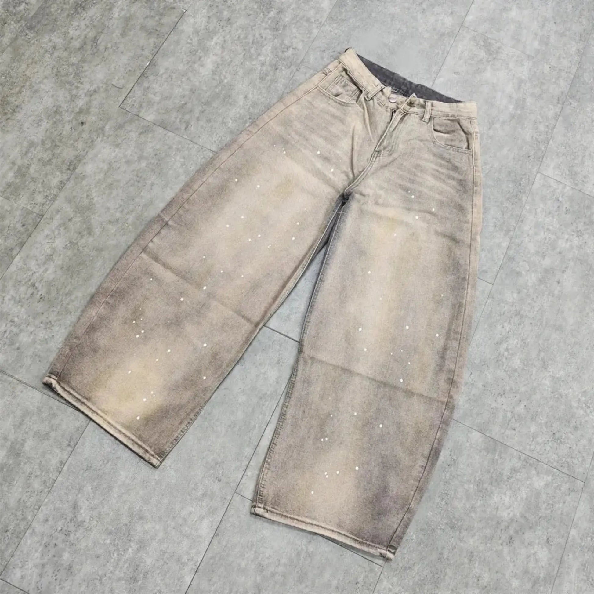 Heavy Washed Dirty Oversized Baggy Jeans Hominus Denim