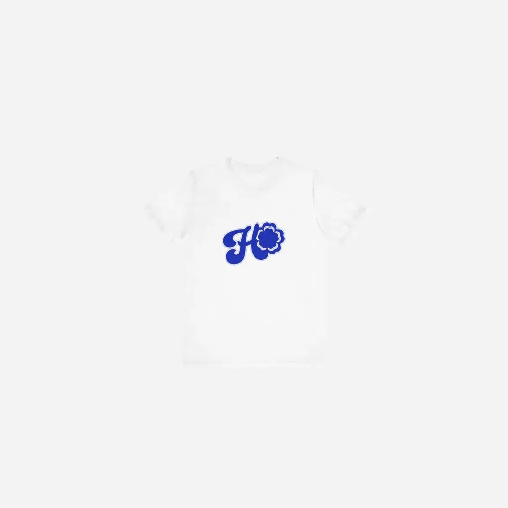 Hominus Denim Blue Y2K Logo Tee Printify