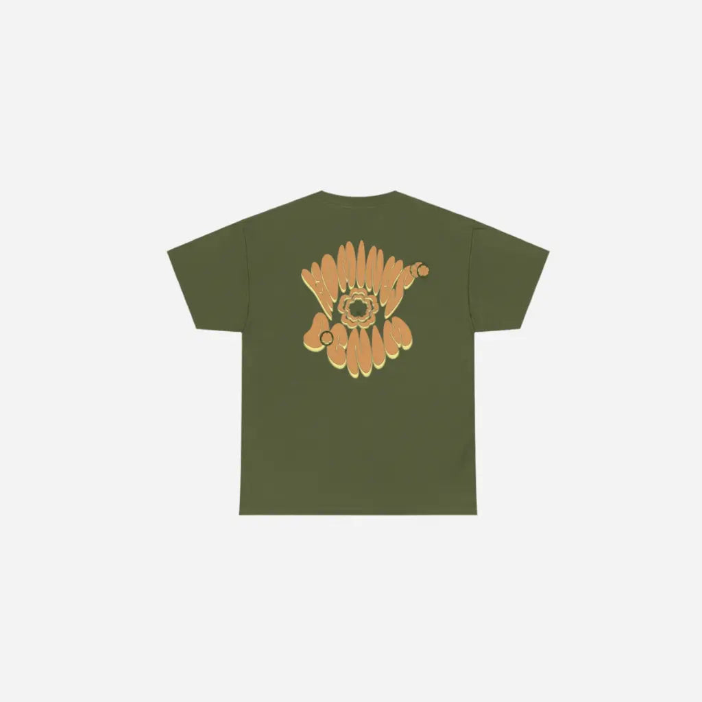 Hominus Denim Flower Y2K Logo Tee 2 Printify