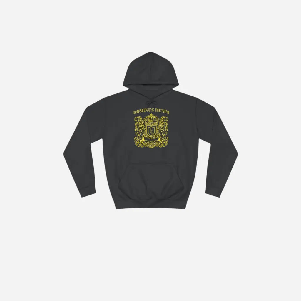 Hominus Denim Logo Design College Hoodie Printify