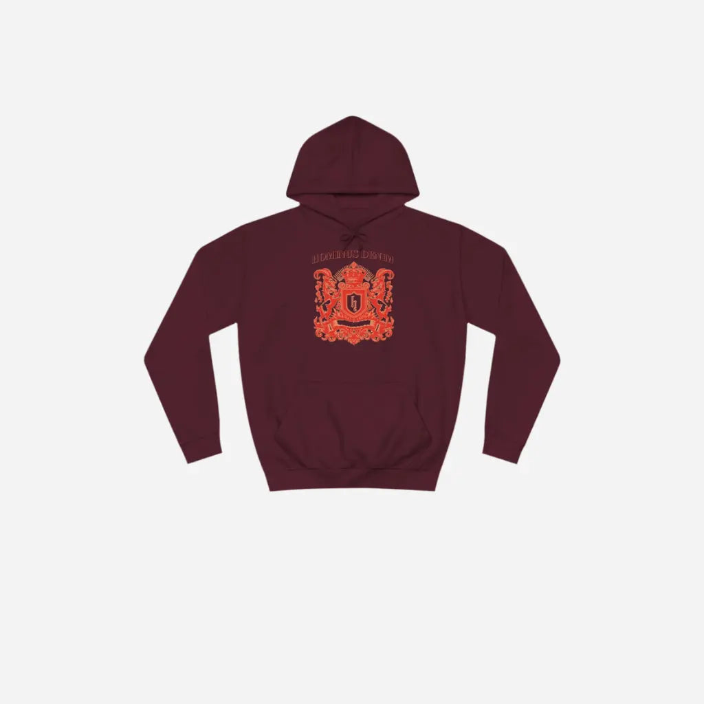 Hominus Denim Logo Design College Hoodie Printify