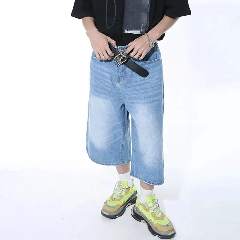 Casual Essential Wide Leg Jean Short/Jort - Hominus Denim