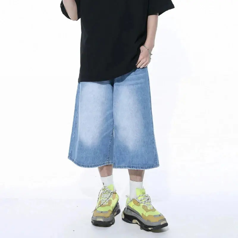 Casual Essential Wide Leg Jean Short/Jort - Hominus Denim