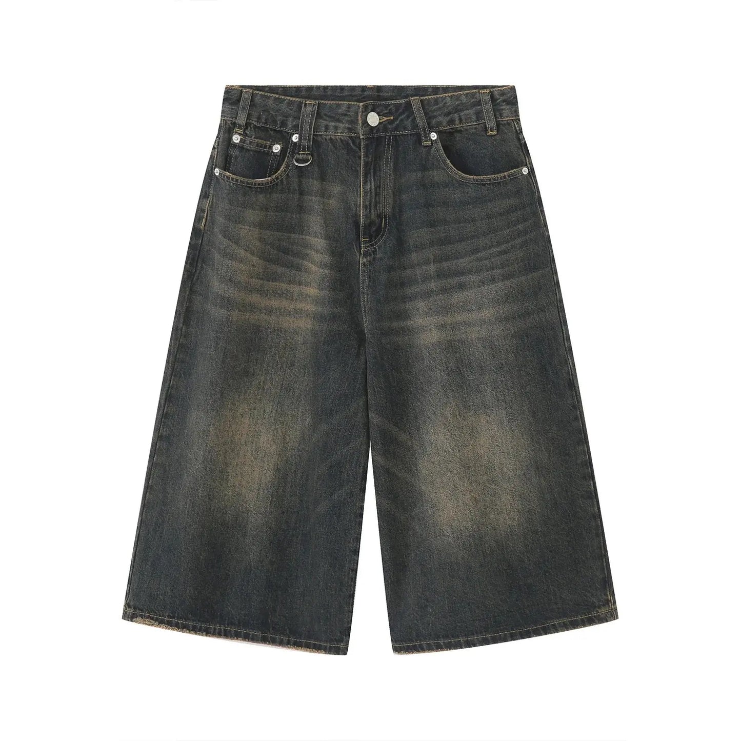 Jort Washed Jean Wide Leg Short - Hominus Denim