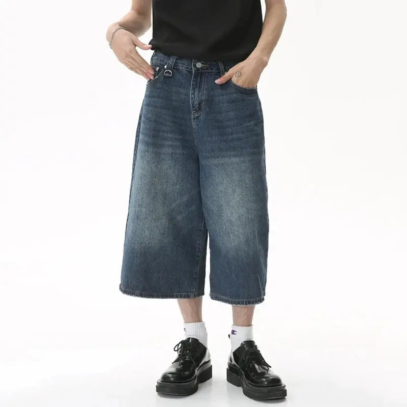 Jort Washed Jean Wide Leg Short - Hominus Denim
