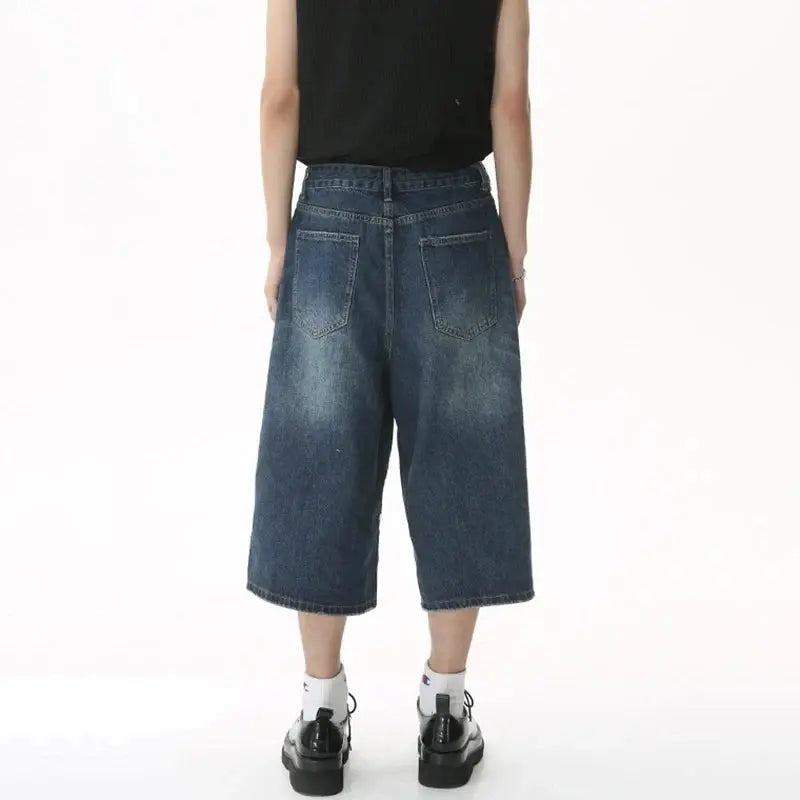 Jort Washed Jean Wide Leg Short - Hominus Denim