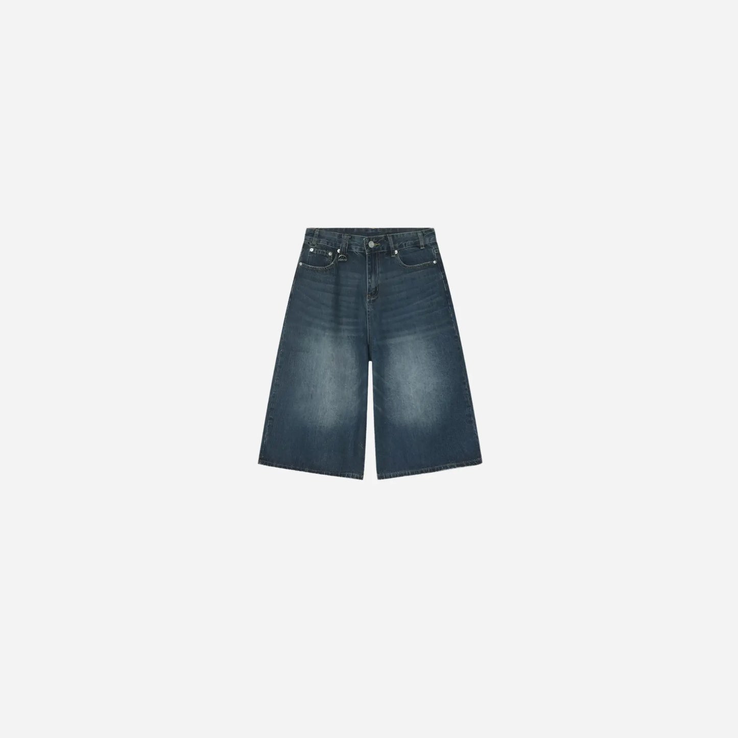 Jort Washed Wide Leg Jean Short Hominus Denim