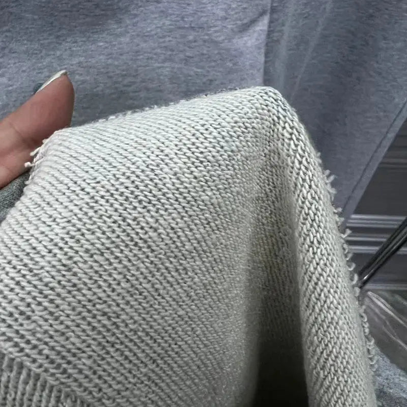 KBQ Colorblock Casual Loose Pants For Women High Waist Elastic Waist Sports Style Trousers Female Fashion Autumn Clothing New Hominus Denim