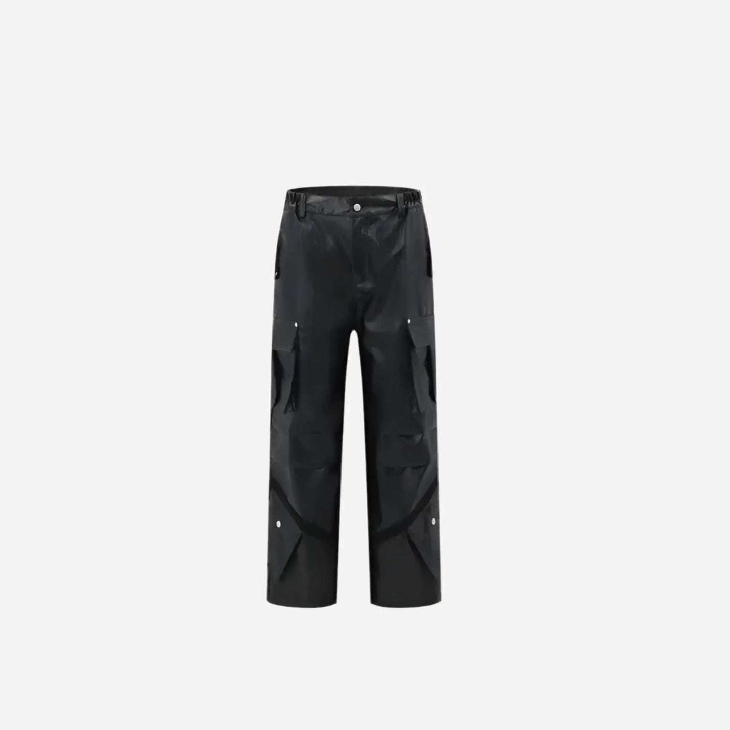 Leather Tactical Y2k Motorcycle Cargo Pants Hominus Denim