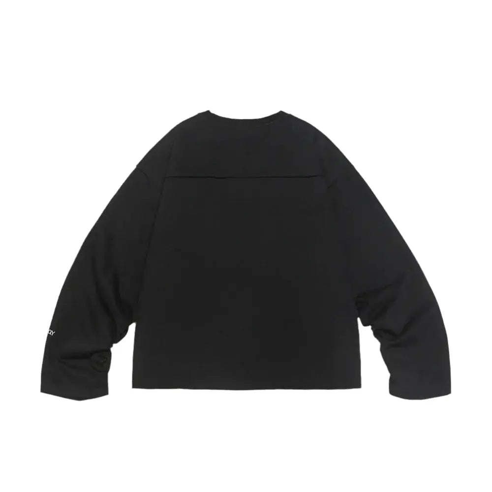 Letter Embroidery Sweatshirts Mens Autumn High Street Loose V-neck Drop Shoulder Long Sleeve Sweatshirts Men Hominus Denim