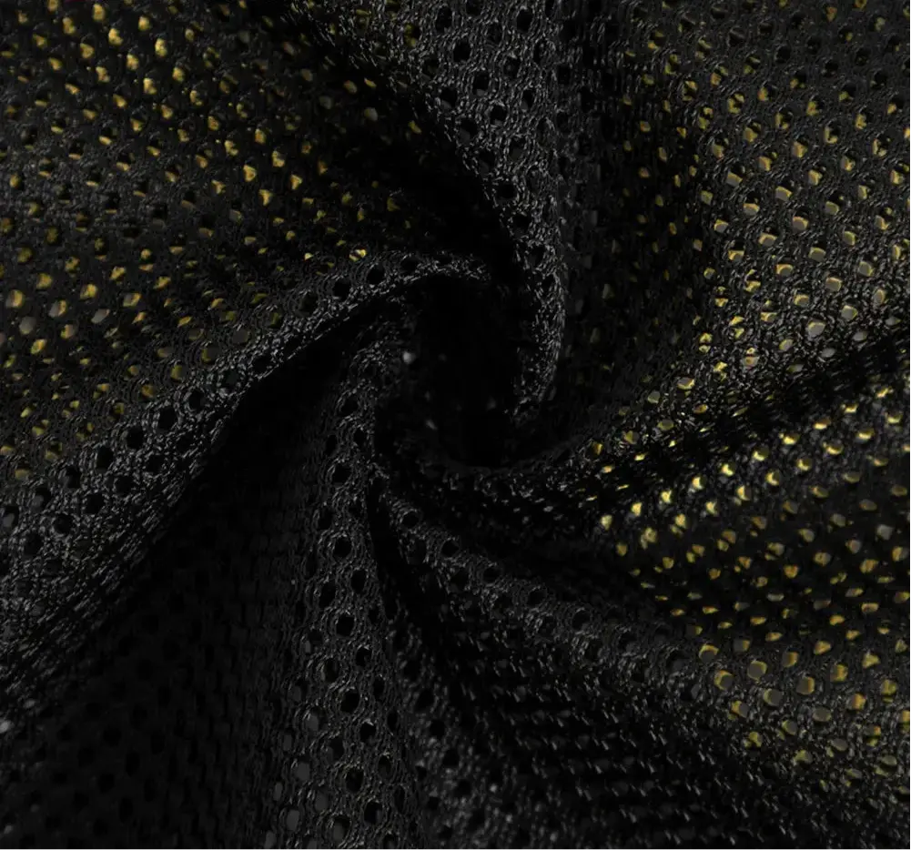 Letter Print Mesh T-shirt Mens Summer High Street Loose Crew Neck Half-Sleeve Sports Top Men Hominus Denim