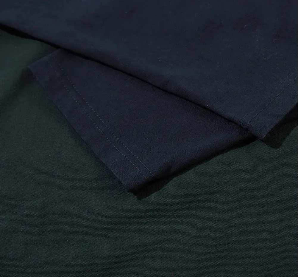 Logo Embroidered Spliced Long Sleeve Polo Tee Hominus Denim