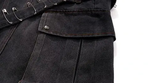 MWJLPWQ Detachable Niche Design Structure Jeans Men's Pin Heavy Camouflage Spliced WIde Leg Pants Fashion New Trousers 010803 Hominus Denim