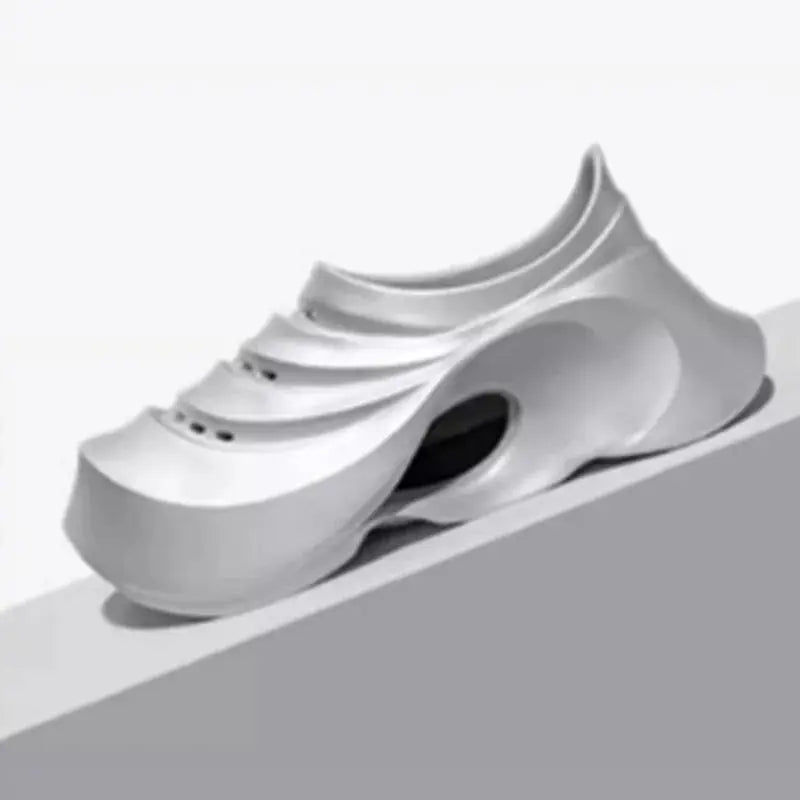 MWJQ Male Outdoors Beach Shoes Casual Sports Antiskid High Street Silver Couple Footwear 2025 Summer New Trend 010201 Hominus Denim