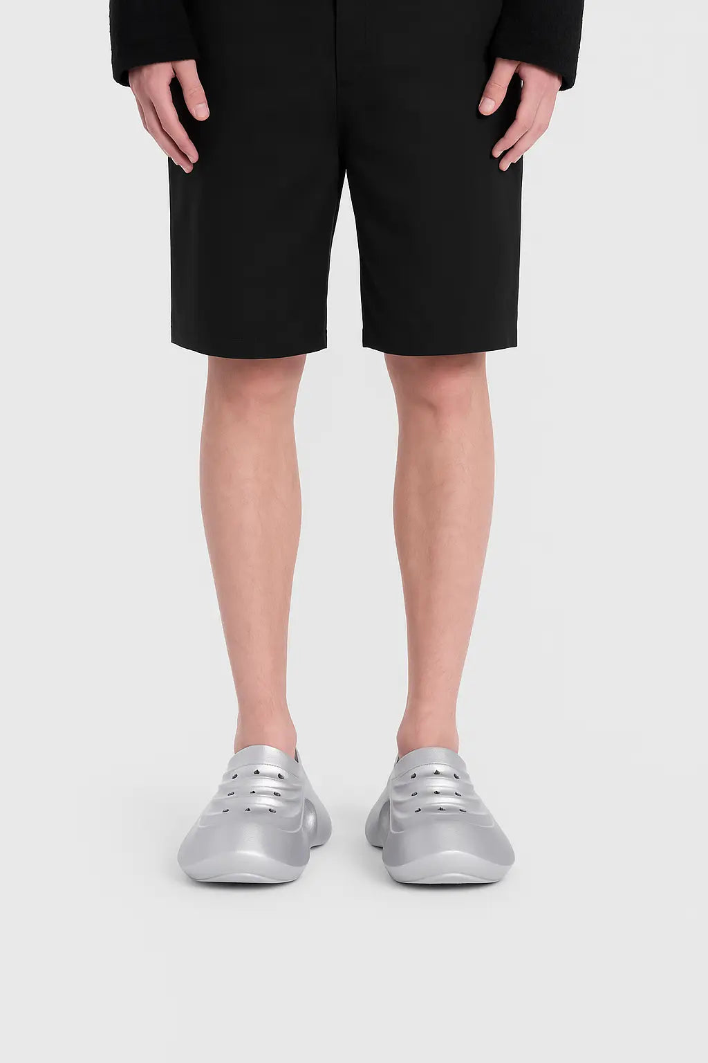 MWJQ Male Outdoors Beach Shoes Casual Sports Antiskid High Street Silver Couple Footwear 2025 Summer New Trend 010201 Hominus Denim