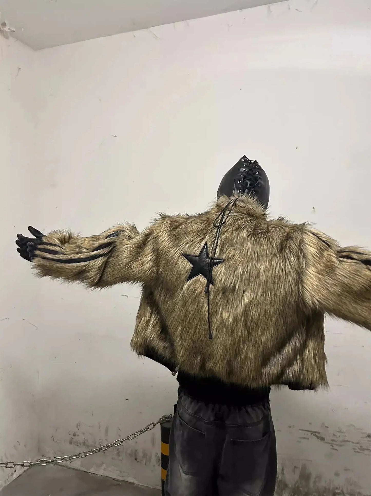 Mauroicardi Autumn Winter Short Cool Thick Warm Reversible Faux Fur Coat Men Zipper Luxury Designer Clothes Fluffy Jacket 2025 Hominus Denim