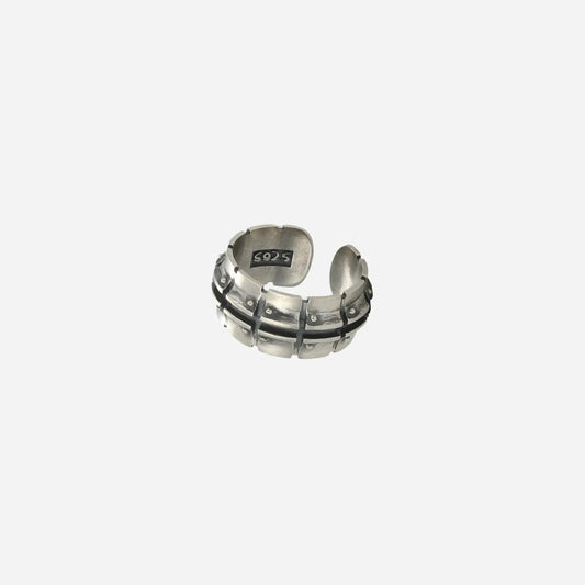 Mechanical Vintage Silver Adjustable Ring Hominus Denim