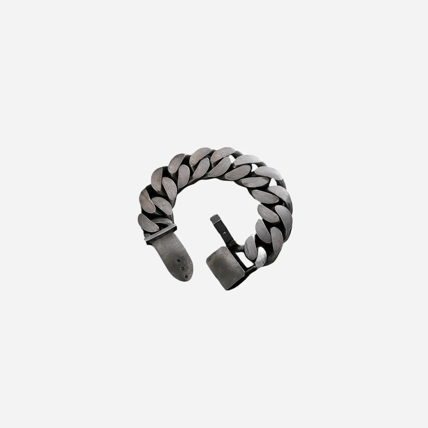 Metal Punk Wide Cuban Link Bracelet Hominus Denim