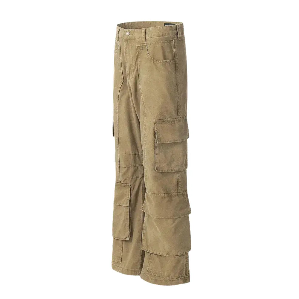 Multi-Pockets Cargo Carpenter Wide Leg Pant Hominus Denim