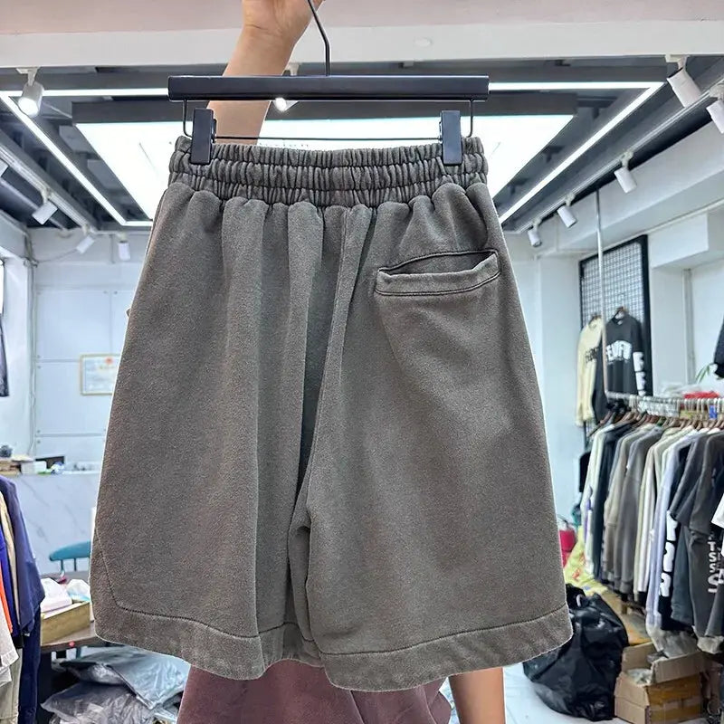Multi-pocket zipper tactical overalls feature heavyweight shorts Hominus Denim