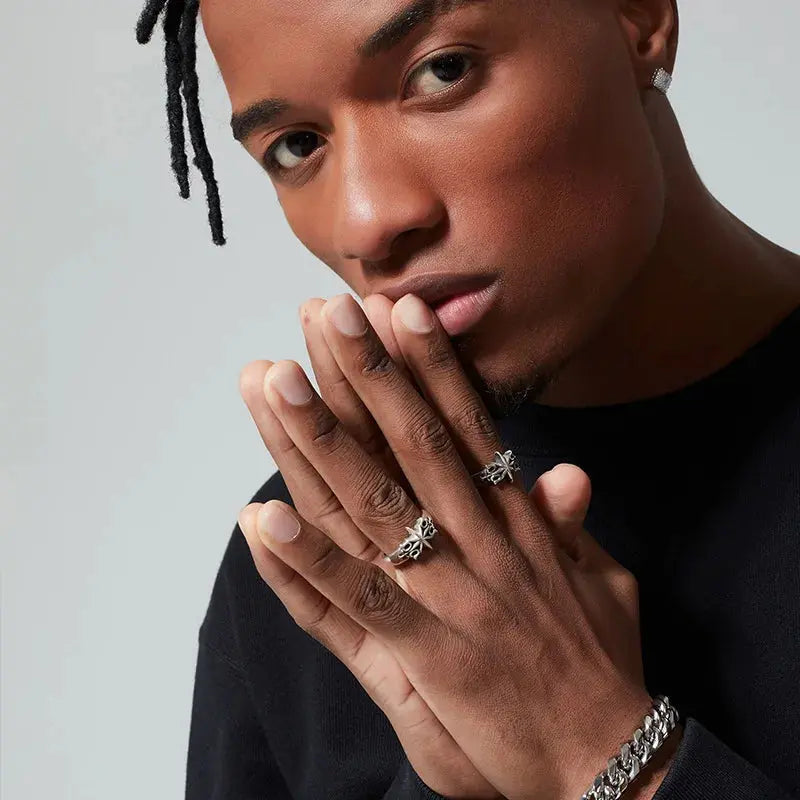 New Chiba Original Design Six Star Ring for Men and Women Hominus Denim