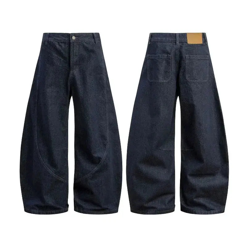 New Mens Denim Pants American Vintage Y2k Streetwear Couple Casual Scimitar Jeans Four Seasons Fashion Full Length Trousers Male Hominus Denim