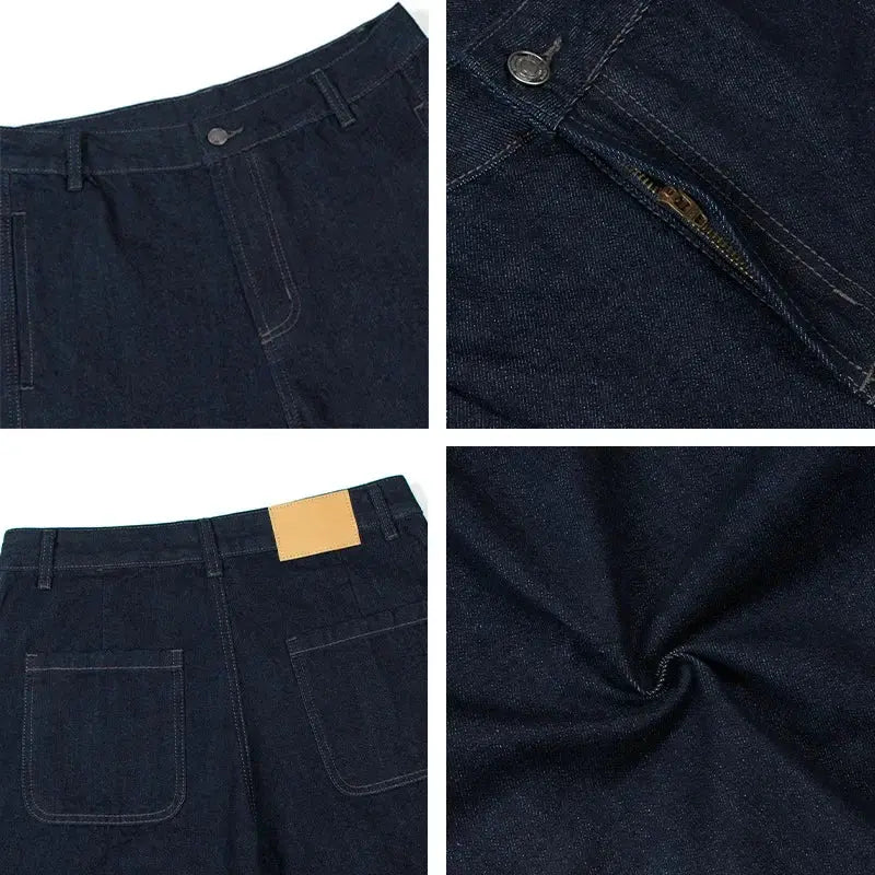 New Mens Denim Pants American Vintage Y2k Streetwear Couple Casual Scimitar Jeans Four Seasons Fashion Full Length Trousers Male Hominus Denim