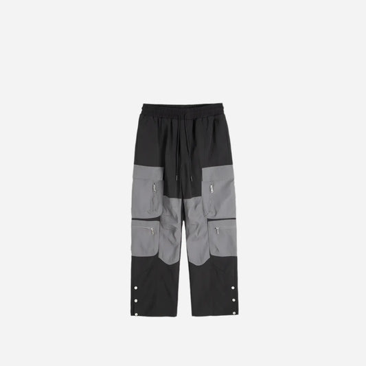 Nylon Zipper Patchwork Wide Cargo Pant Hominus Denim