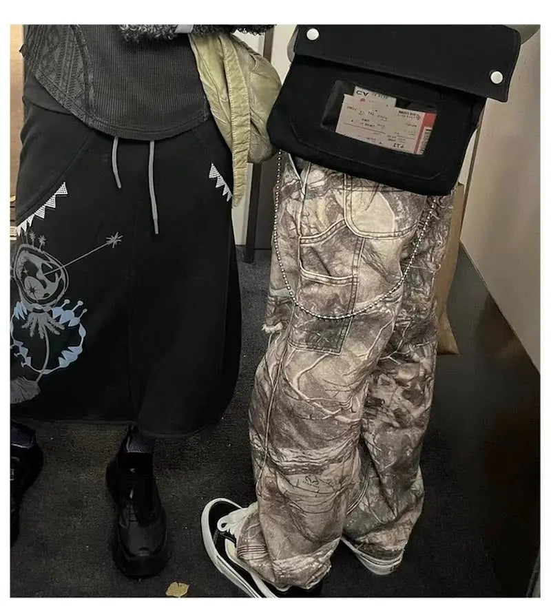 Oversized Camo Wide Leg Cargo Pant Hominus Denim
