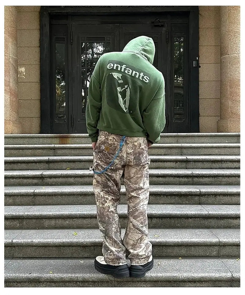 Oversized Camo Wide Leg Cargo Pant Hominus Denim
