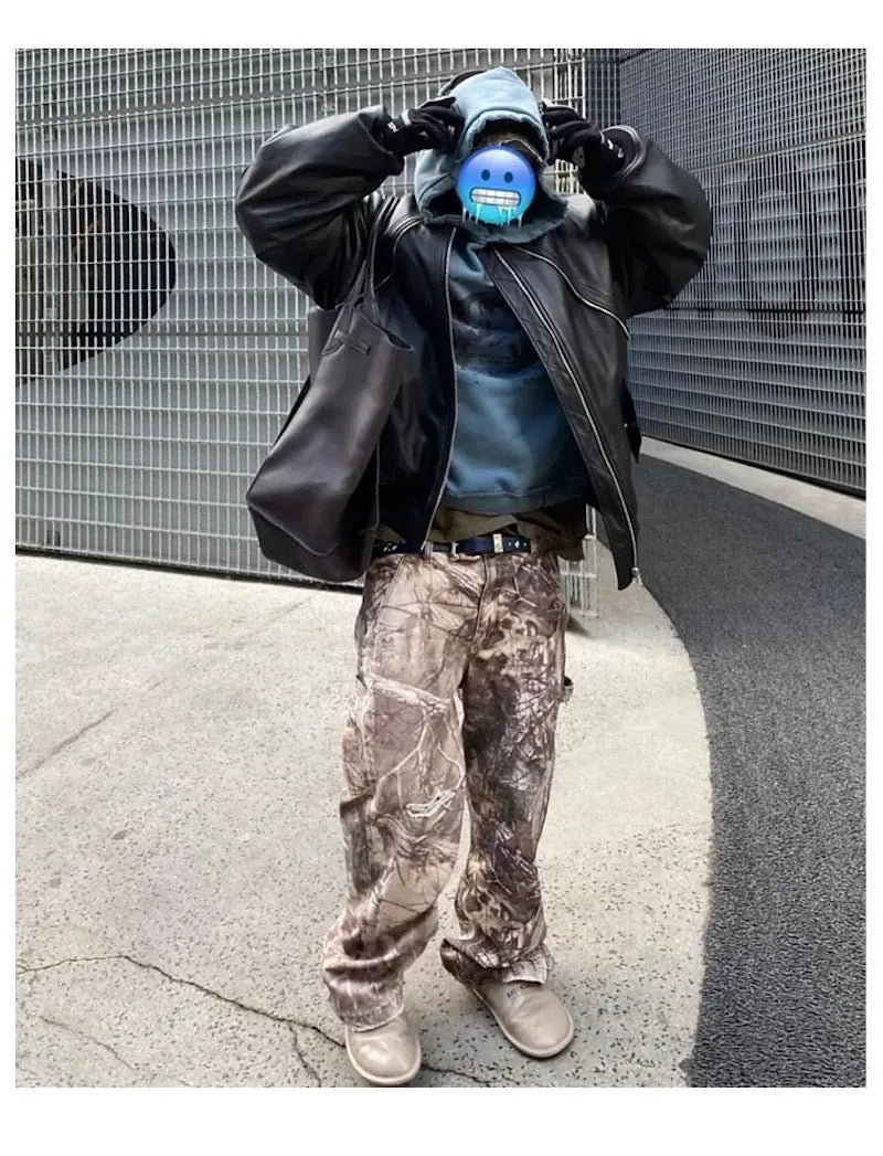 Oversized Camo Wide Leg Cargo Pant Hominus Denim