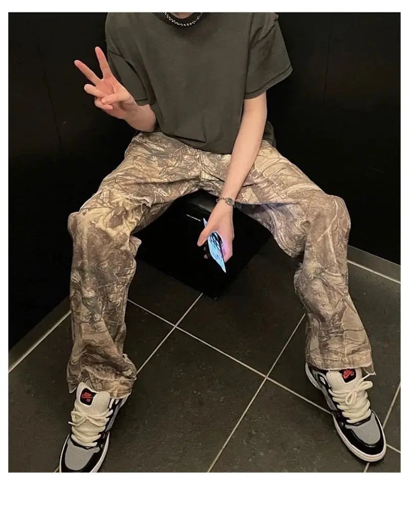 Oversized Camo Wide Leg Cargo Pant Hominus Denim