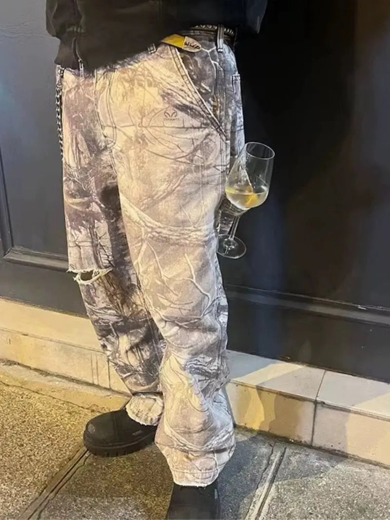 Oversized Camo Wide Leg Cargo Pant Hominus Denim