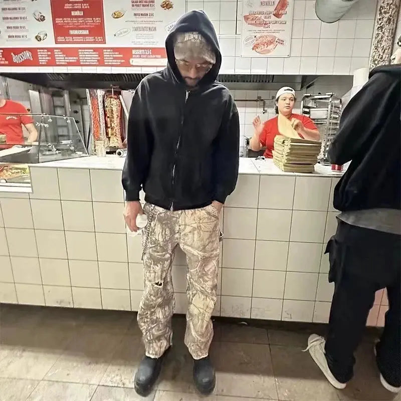 Oversized Camo Wide Leg Cargo Pant Hominus Denim