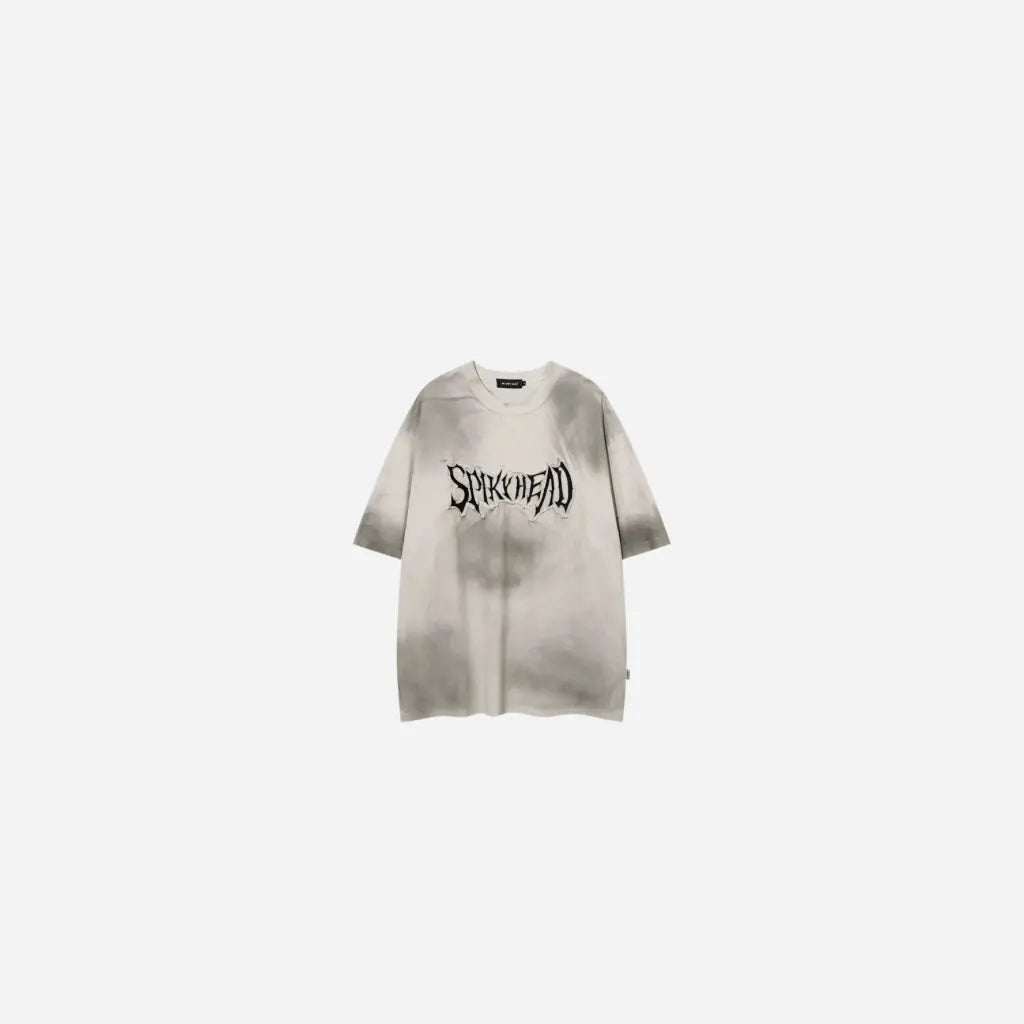 Oversized Gothic Letter Embroidery Grunge Tee Hominus Denim