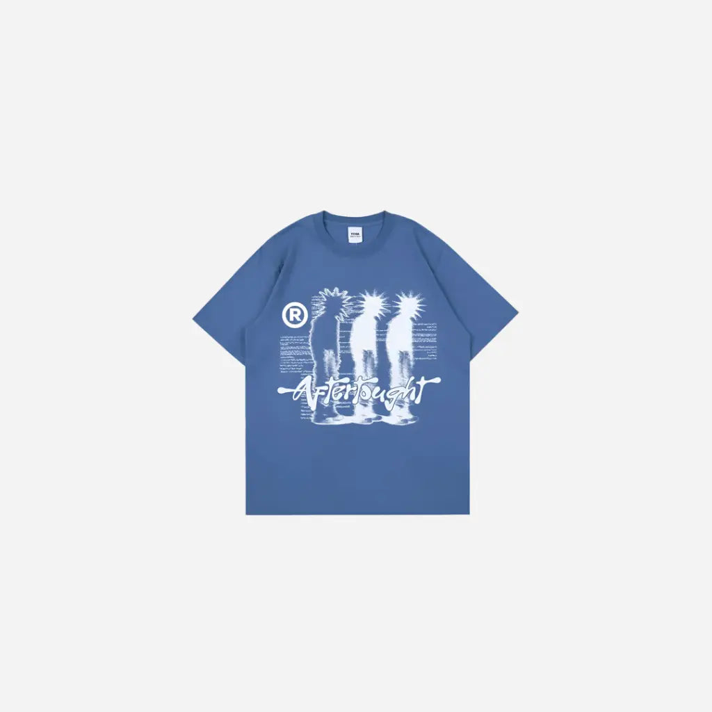 Oversized Graphic Printed Shadow Y2k Tee Hominus Denim