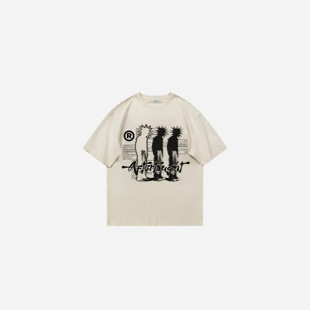 Oversized Graphic Printed Shadow Y2k Tee Hominus Denim
