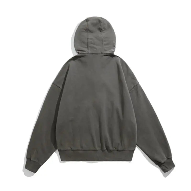 Oversized Retro Warmer Zip Hoodie - Hominus Denim